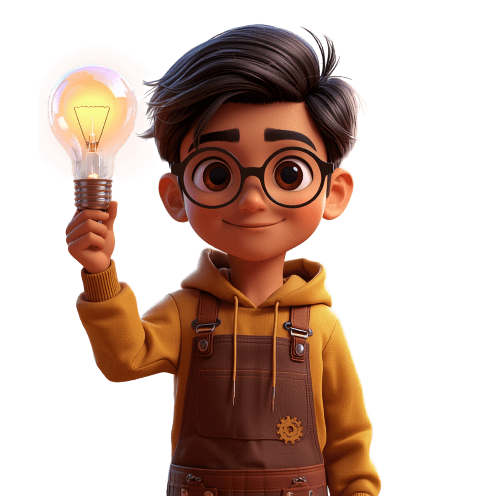 Kid inventor mascot for PYP physics